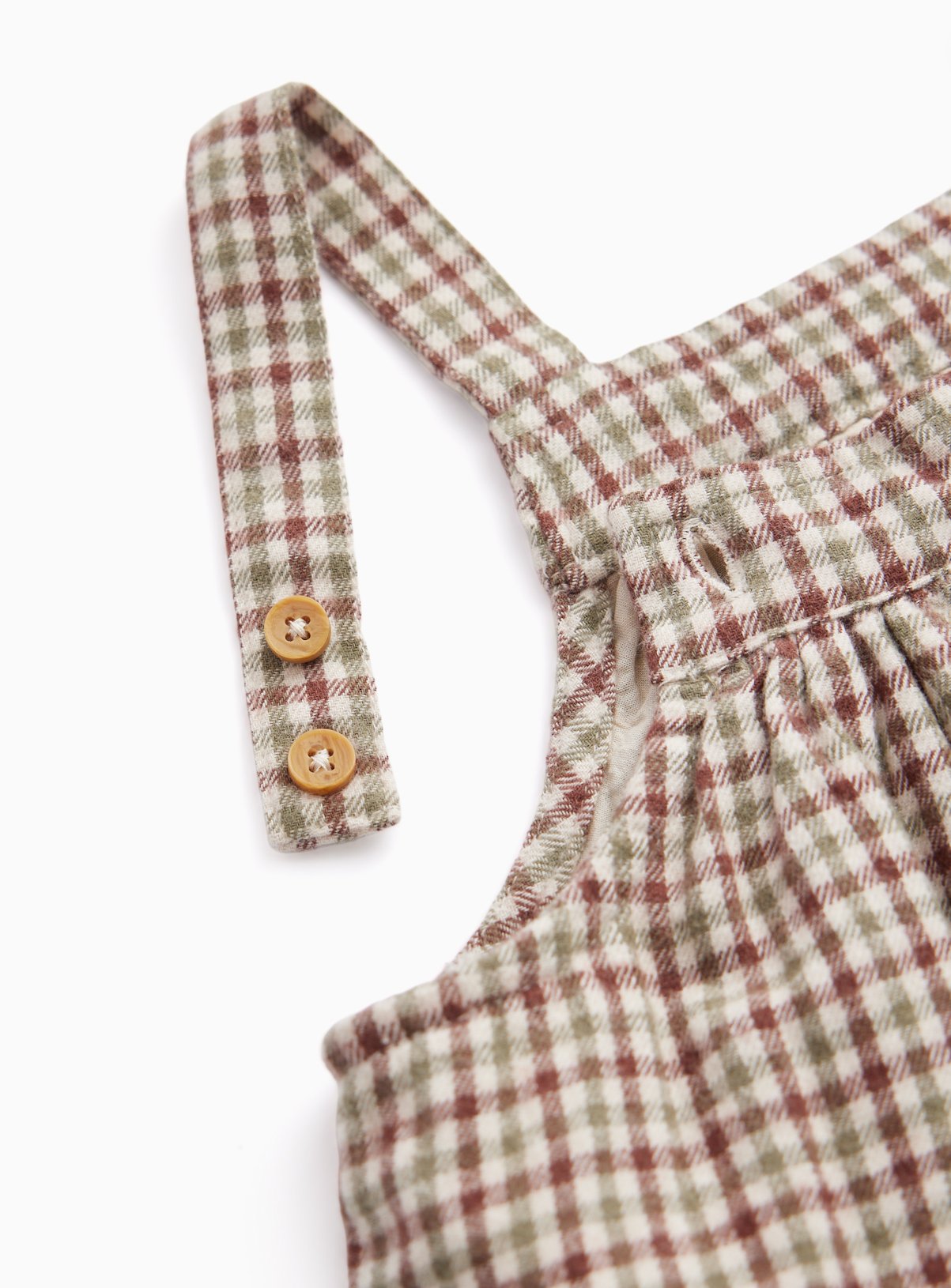 Checked Pinafore Dress, Bodysuit & Tights Set Up to 3 mths - Image 3 thumbnail